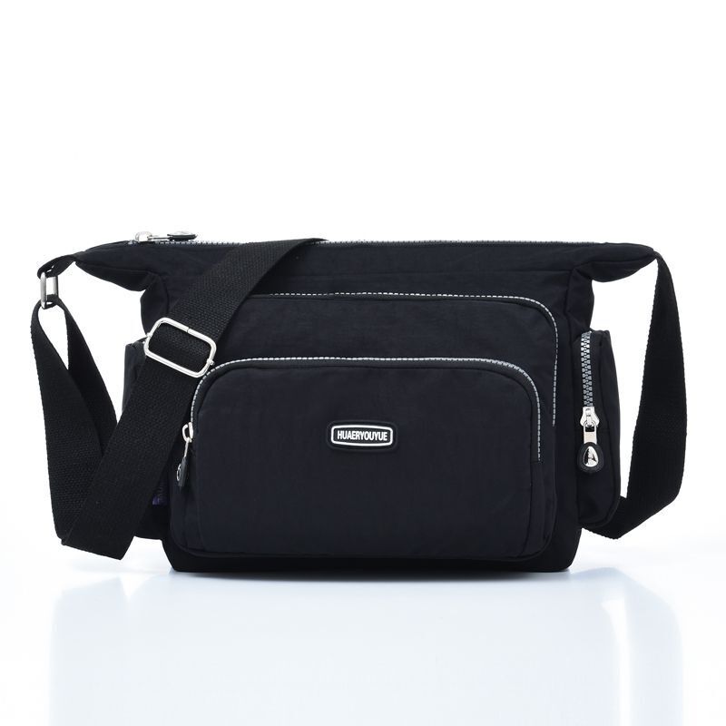 Waterproof Nylon Crossbody Bags Travel Message Bag Zipper Pack Shoulder Handbag