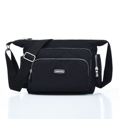 Waterproof Nylon Crossbody Bags Travel Message Bag Zipper Pack Shoulder Handbag