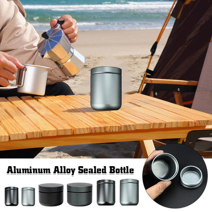 Aluminum Alloy Sealed Pill Case Container Tea Box Storage Bottle Cup Waterproof