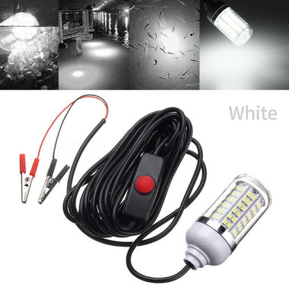 1 Pc 12V-24V LED Lure Fish Lamp Night Fishing Lights Underwater Lighting Light m