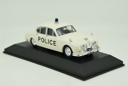 ATLAS 1:43 Jaguar MK2 White Metal British Police Car Model DieCast Model Toy