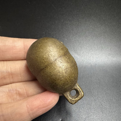 Pure Brass Gourd Bell Pendant Lucky福禄 Copper Bell Charm Wind Chime Ornament