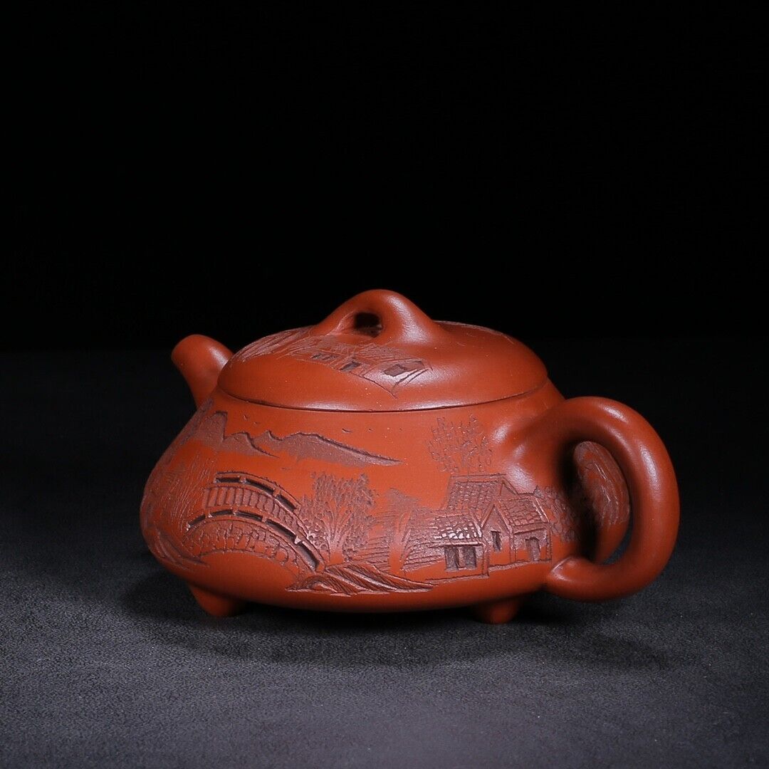 Chinese Yixing Zisha Clay Handmade Exquisite Teapot（石瓢 底款：金鼎商标）