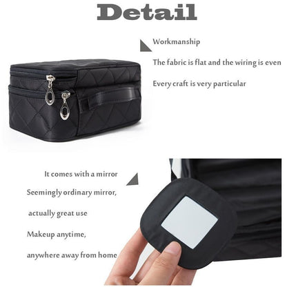Cosmetic Bag Waterproof Double Layer Travel Organizer Makeup Bag Toiletry Pouch