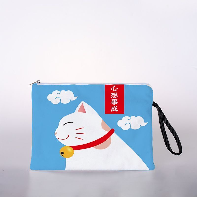 Cosmetic Bag Digital Printing Traveling Storage Purse Zipper Jacquard Pouch 1 PC