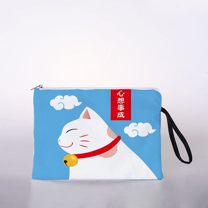 Cosmetic Bag Digital Printing Traveling Storage Purse Zipper Jacquard Pouch 1 PC