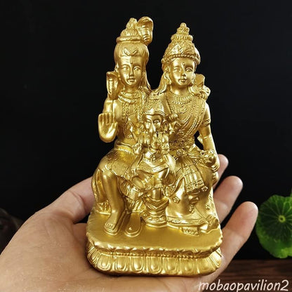 4.33" New Golden Shiva Statue Hindu Lord Ganesha Vishnu Buddha Statue Figurine