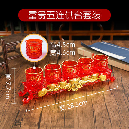 5-Piece/Set Supply Cup Buddhist Holy Water Cup Buddha Plastic Water Cup -
