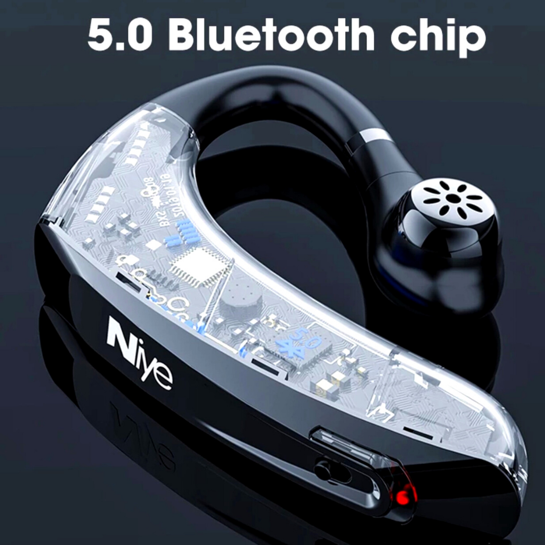 Bluetooth 5.0 Earpiece Wireless Headset Noise Cancelling Earbuds Driving Trucker
