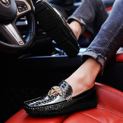 Men's Leather Shoes Loafers Red Flat Shoes Women's Shoes Men's Shoes