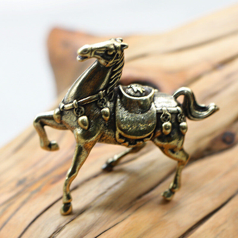 Brass Horse Figurine Statue Animal Figurines Toys House Desktop Decoration New