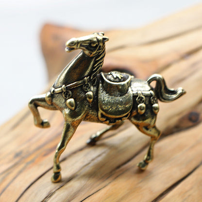 Brass Horse Figurine Statue Animal Figurines Toys House Desktop Decoration New