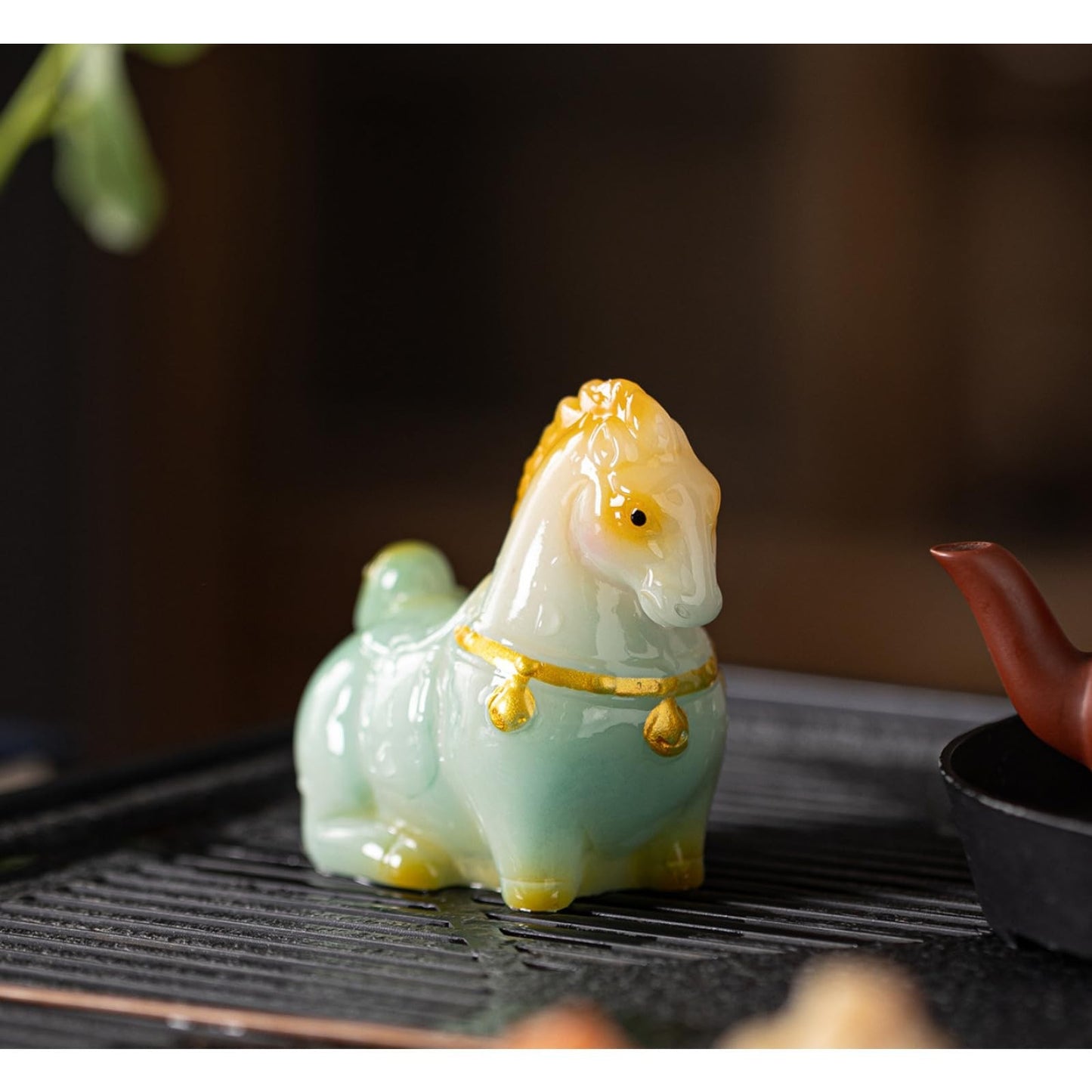 Resin Chinese Color Change Horse Tea Pet 7.7cm 3in Kung Fu Tea Tray Tea Ceremony