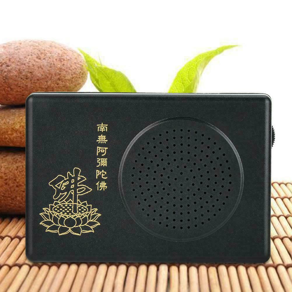 3.3" New Mini Great Compassion Buddha Pray Machine Buddha Craft Portable Black