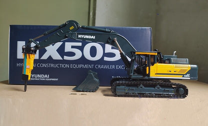 1:43 28CM HX505L Crawler Excavator Contruction Equipment Machine Diecast Model C