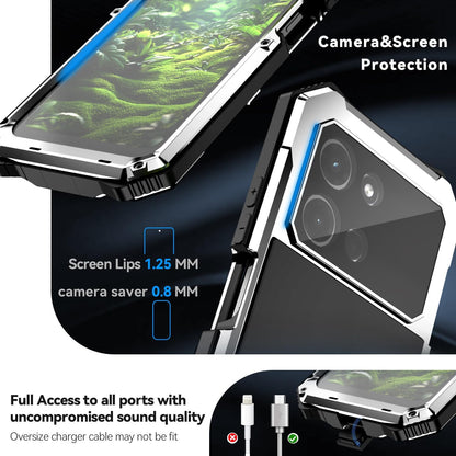 for Motorola Moto G 2025 Case 6.7'' Metal Heavy Duty Phone Case Para Built-In Sc