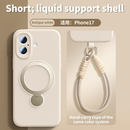 360° Rotation Bracket Holder Clear Back Cover Case for iPhone17pro max/16/15/14
