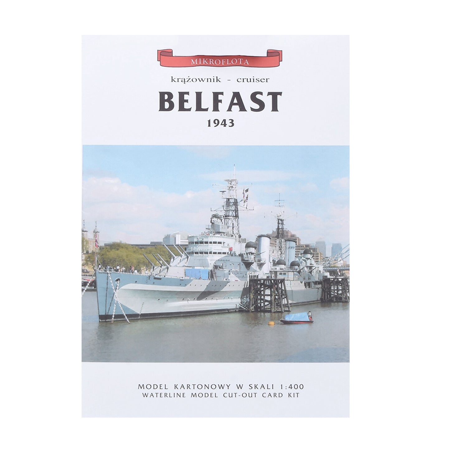 1:400 British Belfast Light Cruiser Set Battleship Paper Model DIY Puzzle Kits