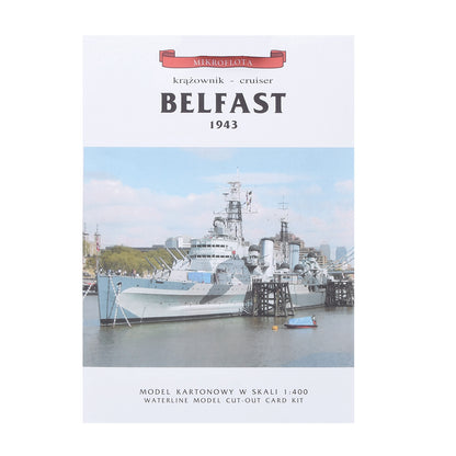 1:400 British Belfast Light Cruiser Set Battleship Paper Model DIY Puzzle Kits
