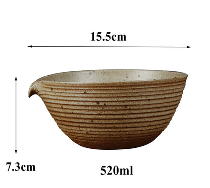6.1" Japanese-style Earthenware Matcha Bowl Tea Ceremony Accessories Traditional