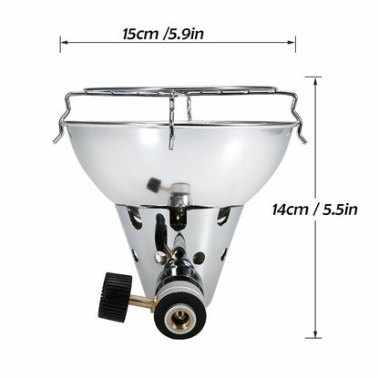 Gas Stove Heater Camping Outdoor Propane Butane Storage Bag Stand Copper Alloy