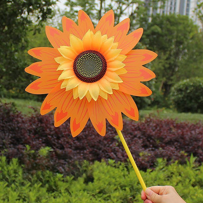 Sunflower Windmills Colorful Wind Turbines Lawn Garden Party Decorations 28x29cm