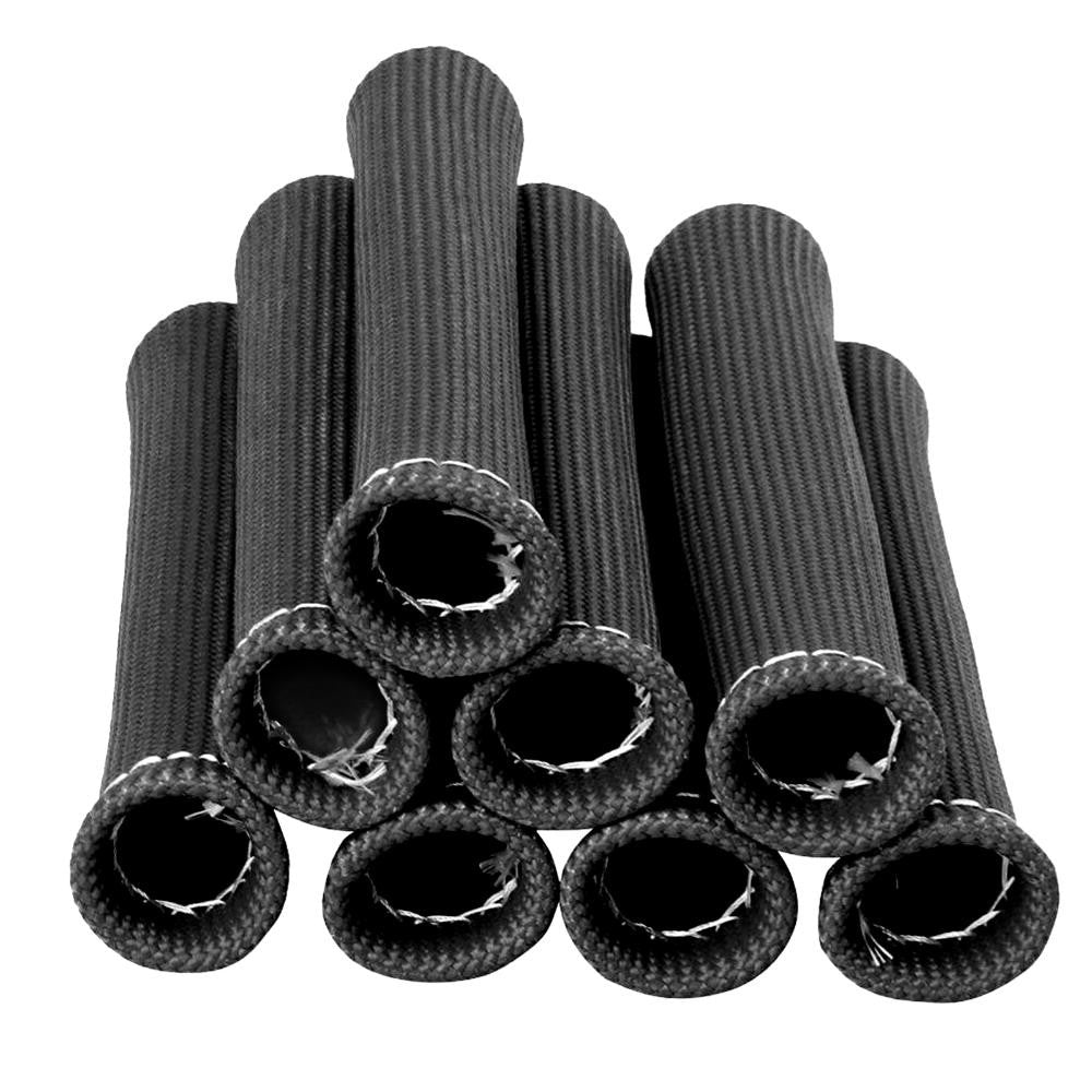 8Pcs Spark Plug Wire Sheath Wire Boots Sleeve Heat Shield Cover For SBC BBC