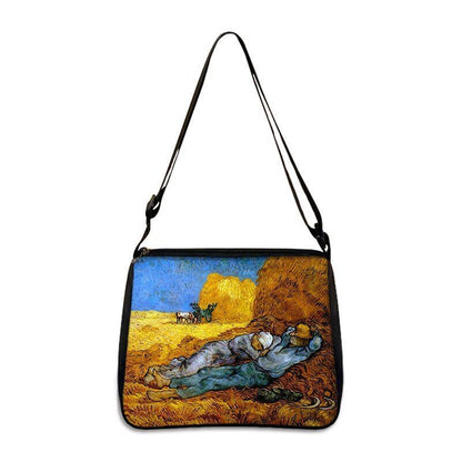 Famous Paintings Handbag Women Shoulder Bags Shopping Bag Canvas Pouch Zipper