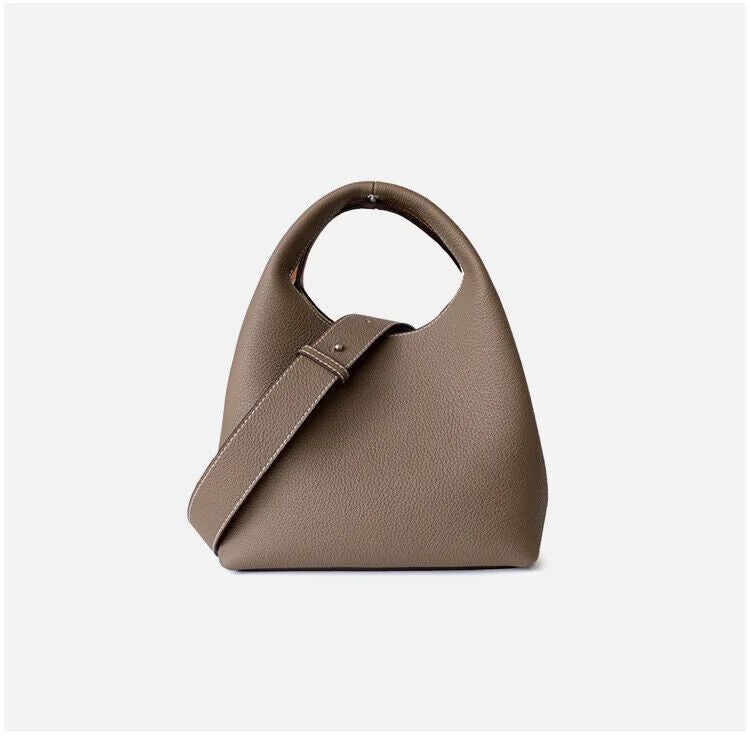 Women Bucket Bag Cowhide Bag High Grade Ladies Handbag New Winter