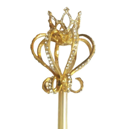 Magic Wand Rhinestone Scepter Pearl Crystal Pageant Handhelds Costume Props 53cm