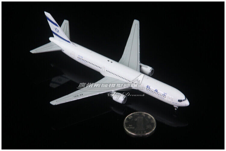 1:400 JC WINGS ISRAEL AIRLINES BOEING 767-300ER Passenger Airplane Diecast Model