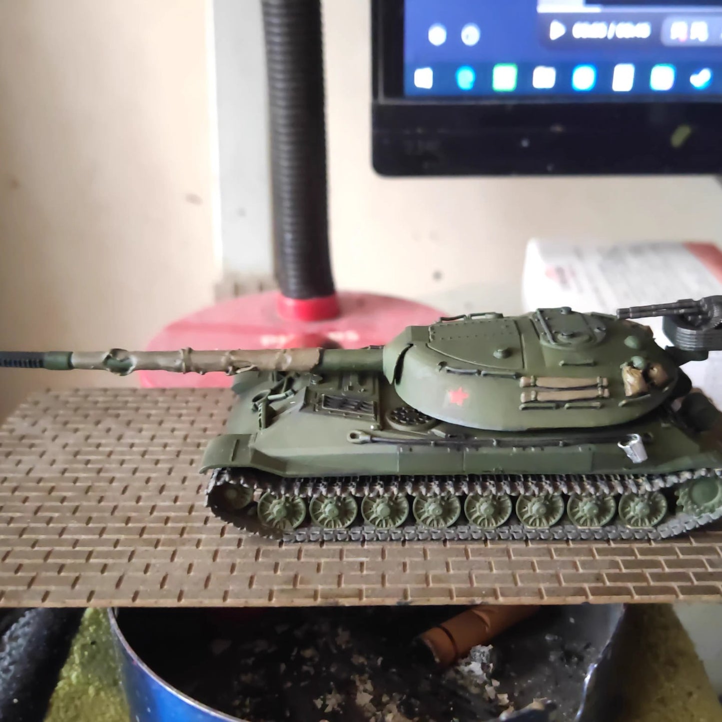 Homemade 1/72 705A Heavy Military Tank Finished Model Painted Ornament Toys