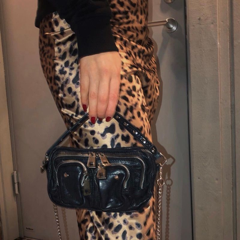 Leopard Pattern Crossbody Bag Luxury Handbag Shoulder Messenger Bags Polyester