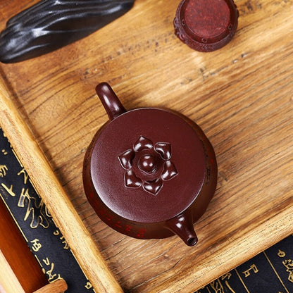 Handmade Tea Pot With Certificate Paper Marked Chinese Character Carved Shipiao