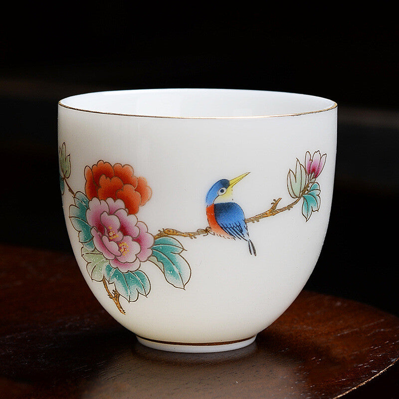 60ml One Cup Fat Mutton Jade Porcelain Kungfu Tea Cup On Sales Ceramic China Cup