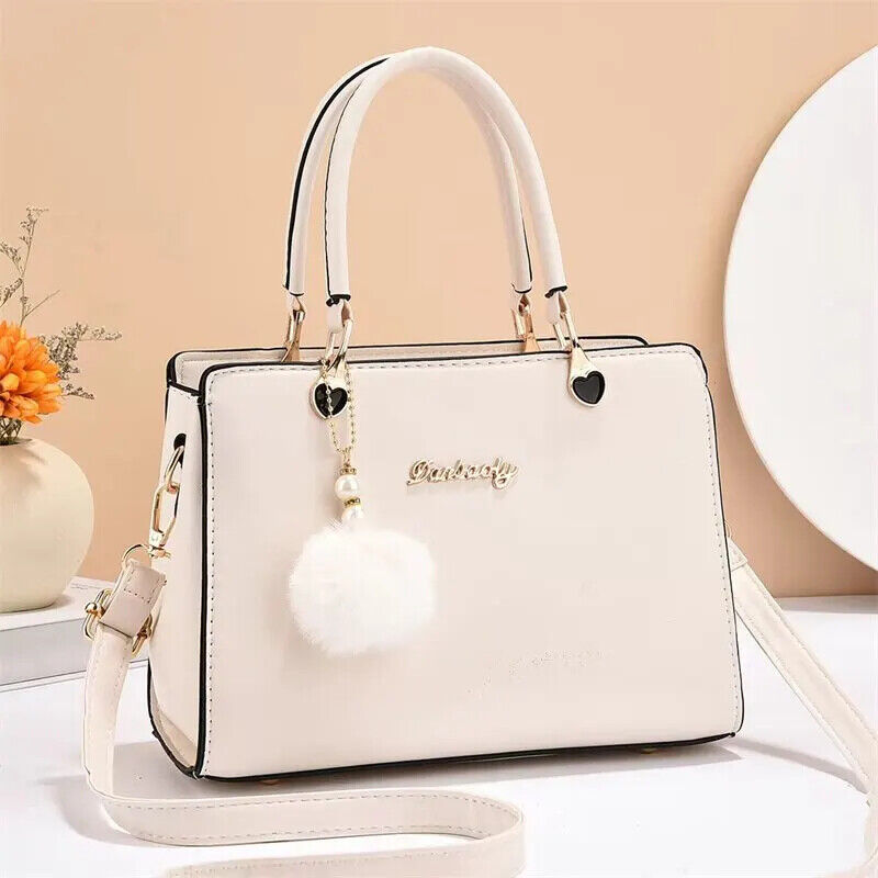 Women Plush Handbag Bag Stylish Purse Tote Bag PU Top Handle Shoulder Bags