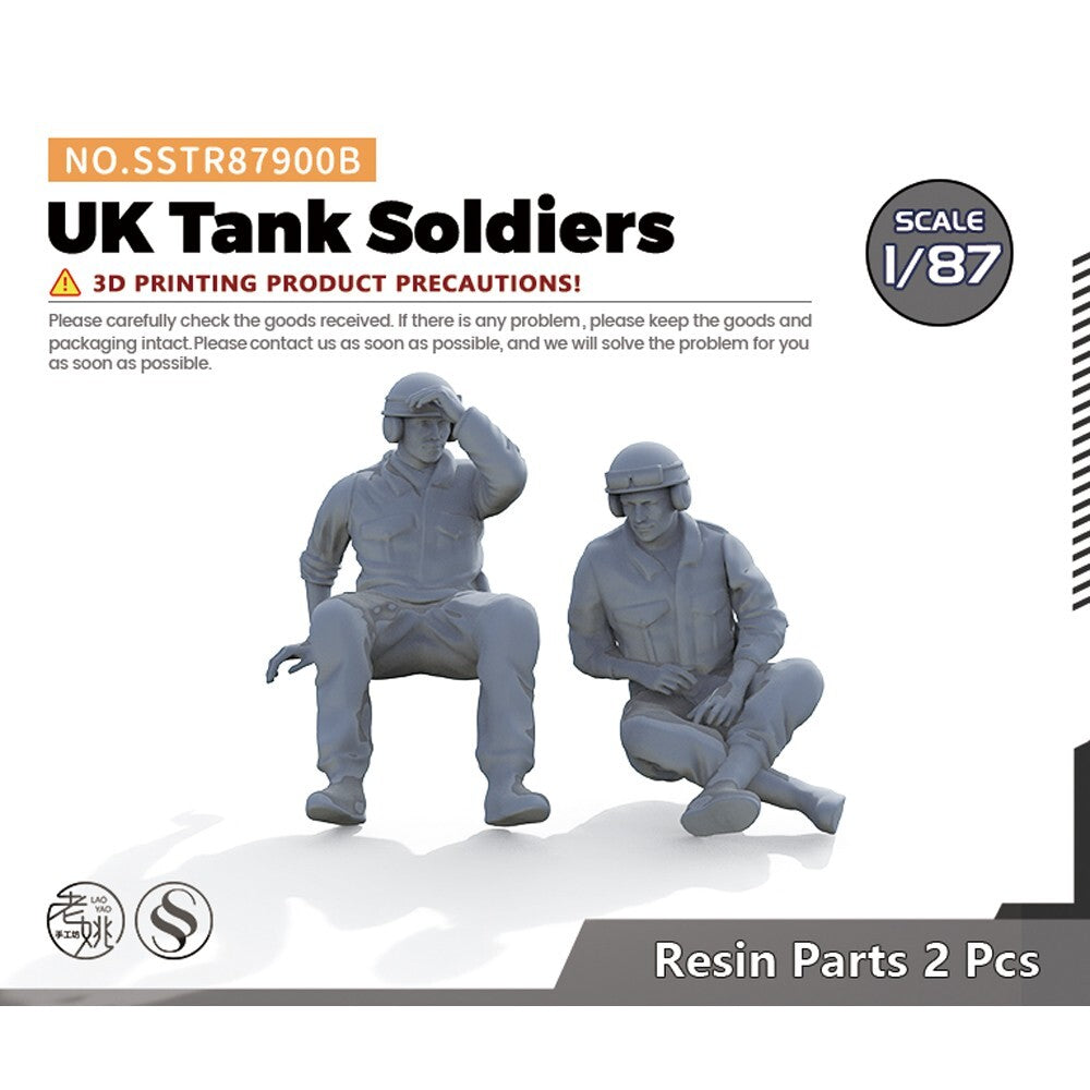Yao's Studio SSTR87900B 1/87 Military Model UK Tank Soldiers