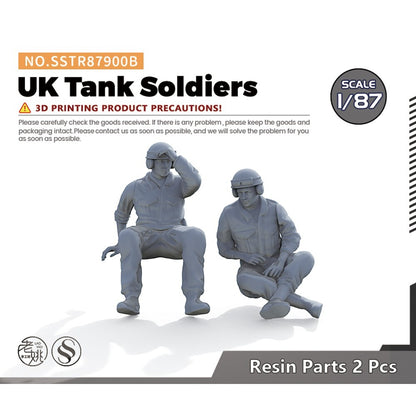 Yao's Studio SSTR87900B 1/87 Military Model UK Tank Soldiers