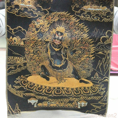 36" New Silk Vajrapani Chana Dorje Wrathful Tutelary Deity Thangka Painting