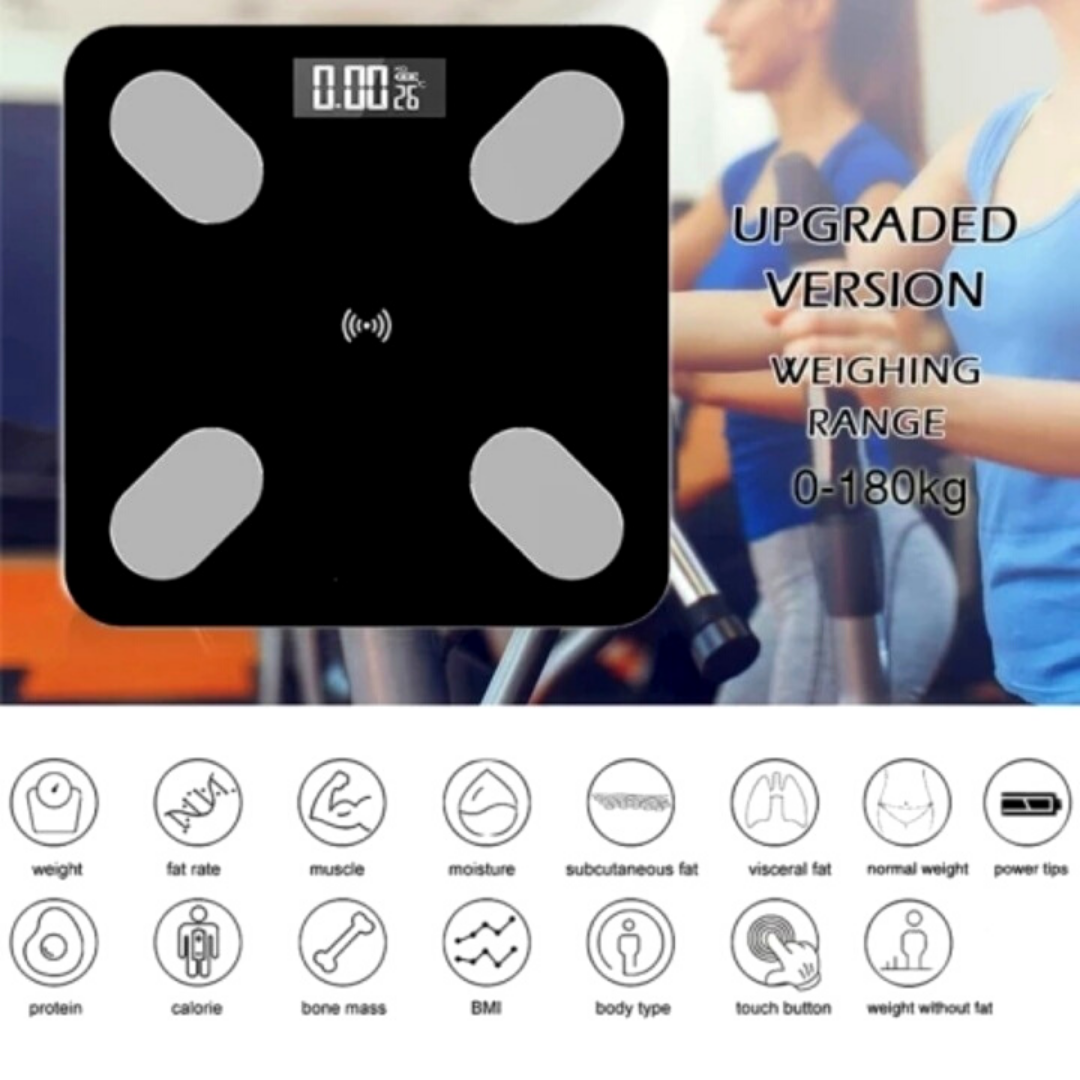 Bascula Inteligente Bluetooth Para Peso Corporal Medidor De Grasa Multifuncion