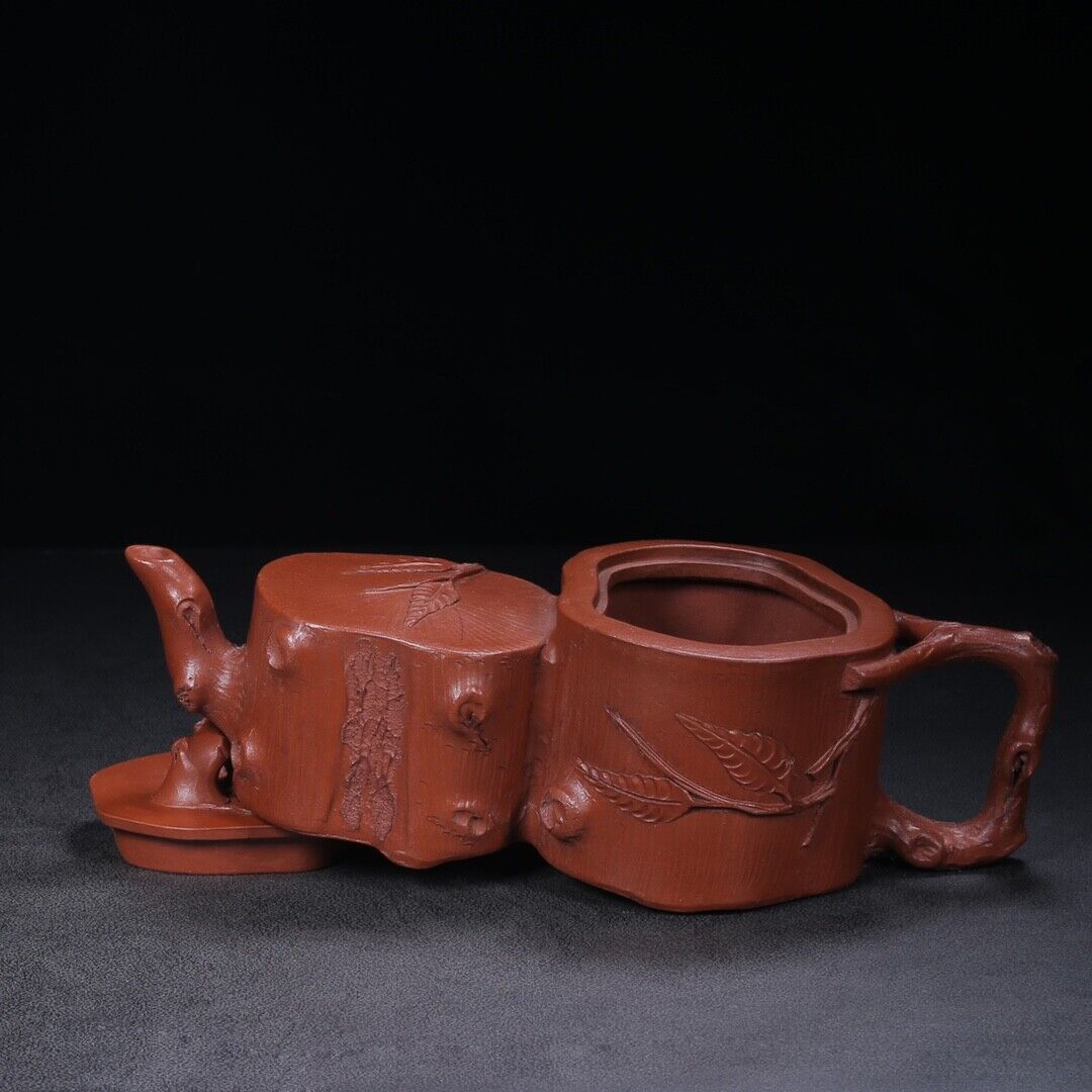 Chinese Yixing Zisha Clay Handmade Exquisite Teapot （树桩 底款：朱可心）