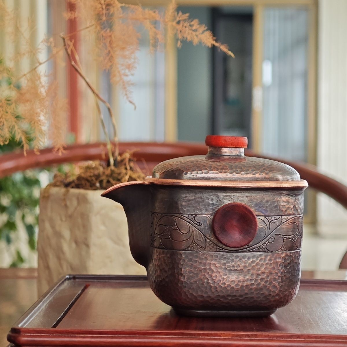 Handmade Copper Teapot 200ml Portable Gongfu Tea Pot Vintage Tea Server