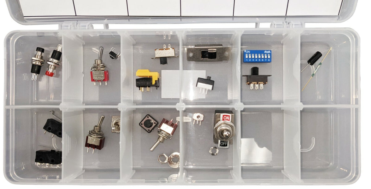 20 Piece Electrical Switch Assortment with Storage Case