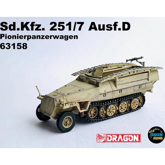 1/72 German Sd.kfz.251/7 Half-Tracked Sapphire Armored Vehicle D Model