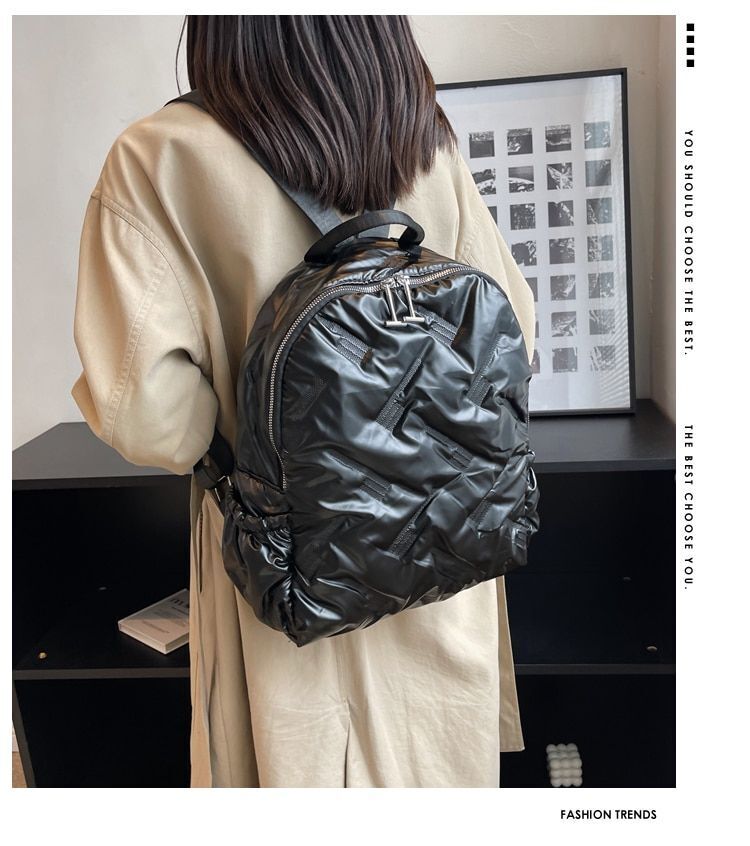 Space Down Backpack Women Minimalist Backpacks Traveling Back Bags 27*35*12 CM