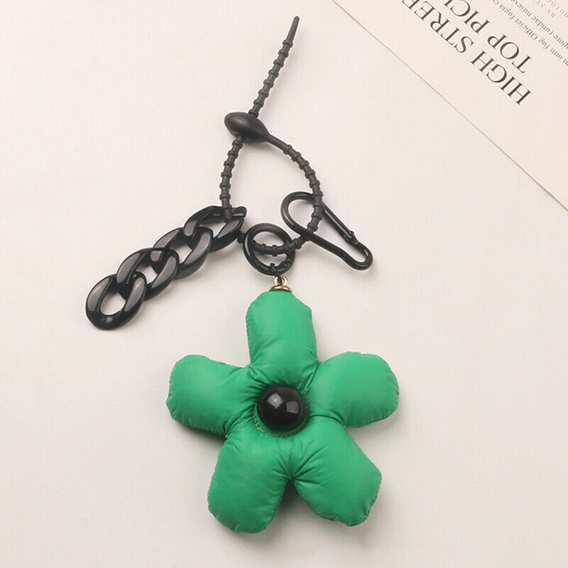 Keychain Black Green Couples Matching Bag Charm Flower Accessories Cute Lanyard