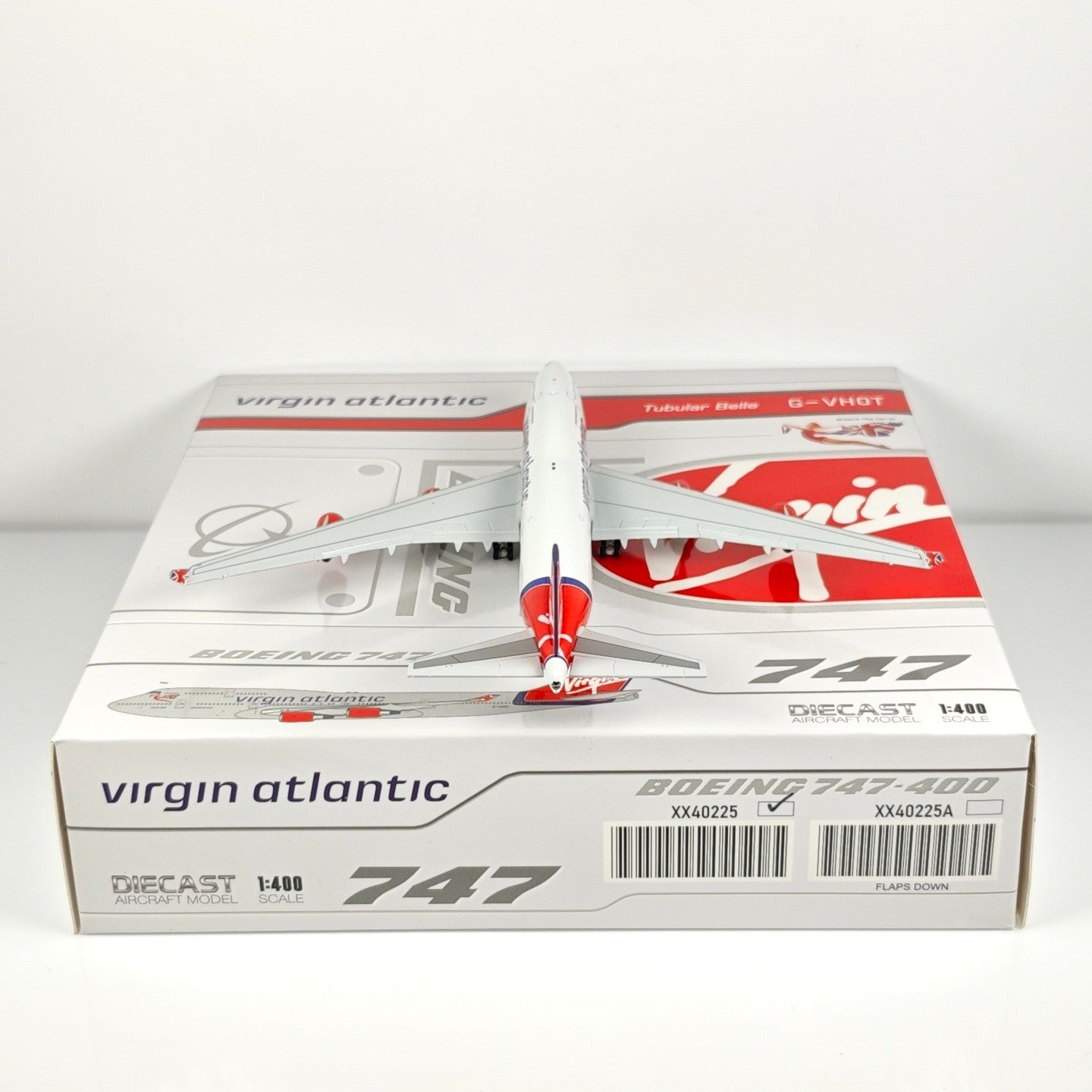 1:400 JC Wings Virgin Atlantic Boeing 747-400 Airplane Diecast Aircraft Model