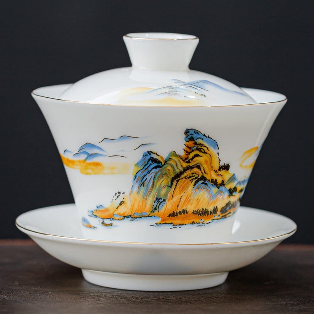 190ml Traditions Gaiwan Tea Set Tea Bowl Cup Ceramic Kung Fu Tea Set Tureen