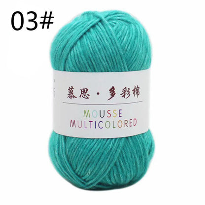Hot Sale 50g Soft Milk Cotton Baby Yarn Hand-dyed Wool Socks Scarf Knitting Yarn