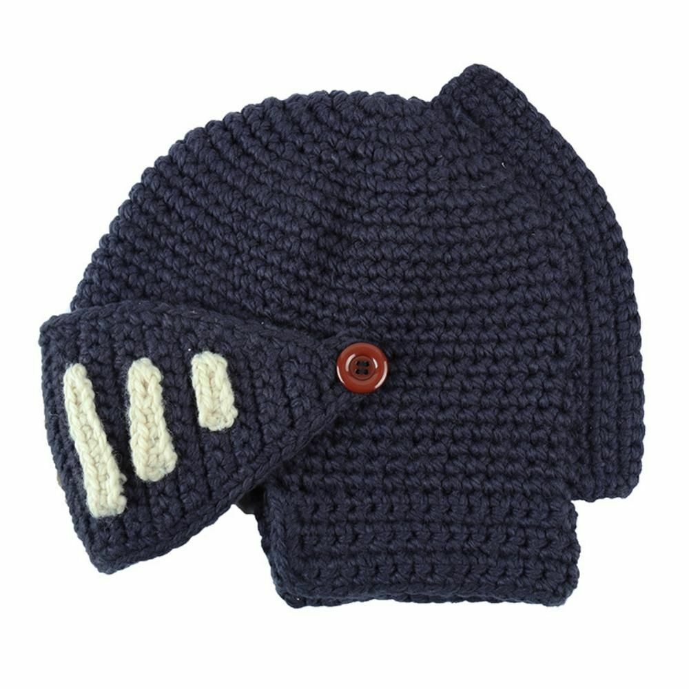 Hiking Cap Novelty Hat Winter Beanie Warm Mask Knight Helmet Knitted 54-60CM 1PC